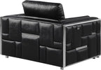 Blackjack Furniture Catania Modern Top Grain Italian Leather Sofa Set - Image 20