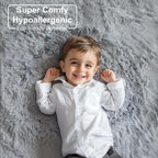 Grey Runner Rugs for Hallway 2x6 Ft, Long Bedside Rugs Bedroom Kids | Super - Image 9