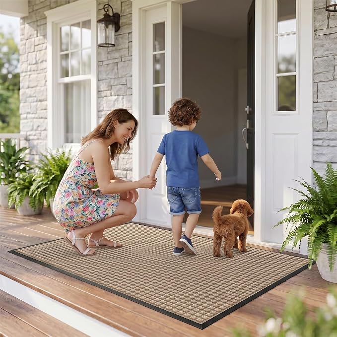 Front Door Mat Outside Entrance, Heavy Duty Waterproof Doormat | 61.5"x36" - Image 8