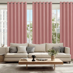 Room Darkening Curtains for Bedroom, 70 x 84 Inches, Dusty Rose | Thermal - Image 6