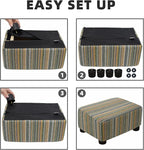 CAROLMADE Small Foot Stool Ottoman Footstool - Image 7