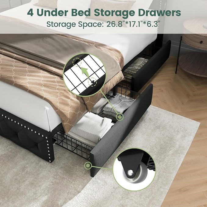 LARMACE King Size Bed Frame - Image 7
