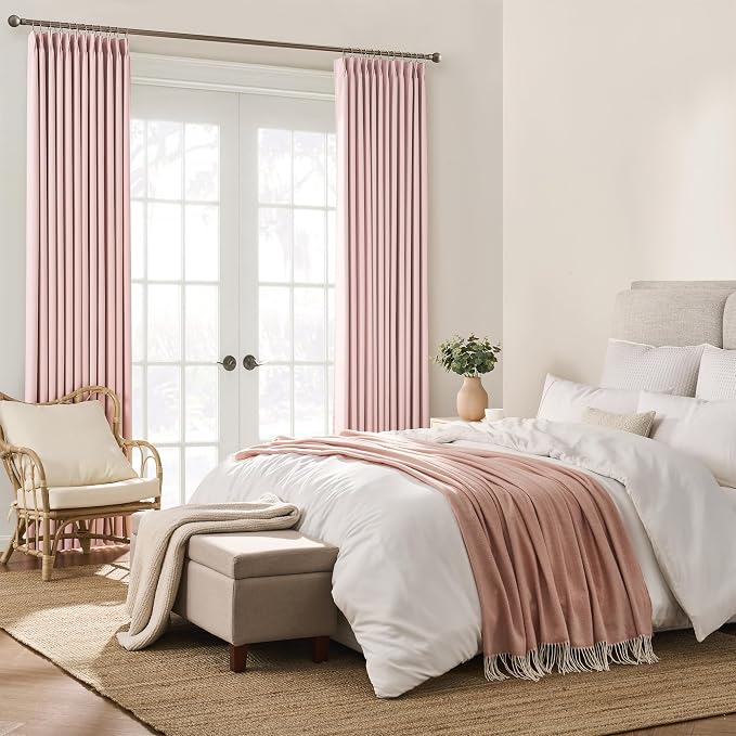 Pinch Pleated Curtains 108 Inches Long, Energy Saving Window Treatment Privacy - Image 4