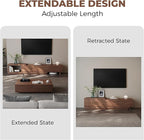 Extendable TV Stand for 65-100 Inches TVs – Walnut Entertainment Console - Image 4