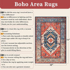 SERISSA 4x6 Washable Non Slip Boho Area Rug - Image 2