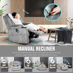 LEVELEVE Retro Rocking Recliner Chair, Massage Rocker Recliner Chair - Image 4