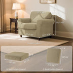 SUBRTEX 3 Pieces Stretch Sofa Slipcover Sets Couch Cover Sets Backrest Cushion - Image 3