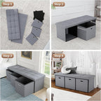 43''W Storage Ottoman Bench - Image 5