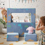 MeMoreCool Modular Kids Couch Dinosaur, Glow Dino Play Toddler Couch - Image 2