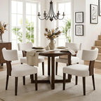 Mid Century Modern Dining Chairs, Farmhouse Velvet Upholstered Accent Chair - Image 8
