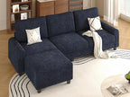 EASE MOOSE 100" Chenille L-Shaped Sectional Sofa, Modern Deep Seat Modular Couch - Image 3