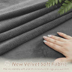 Arfntevss Sectional Recliner Couch Covers Velvet Corner Sectional Sofa Cover - Image 4
