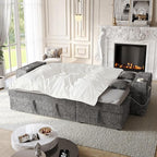 90 Inch Modular Sectional Sleeper Sofa Bed, 4 in 1 Pull Out Couch Bed - Image 2