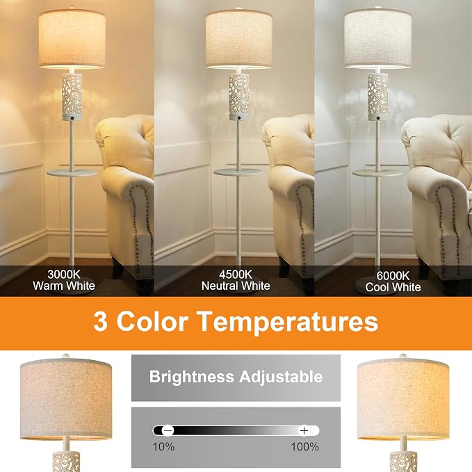 OYEARS Dimmable Farmhouse Floor Lamp - Image 3