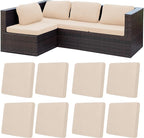 8Pcs Patio Cushion Covers, Outdoor Stretch Cushion Covers, Washable | Stretch by Unknown