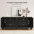 SICOTAS TV Stand for Living Room Boho Entertainment Center for Bedroom - Image 4