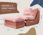 Hobestluk Sofa Couch Foam Sofa for Small Spaces Comfy Sofas - Image 2