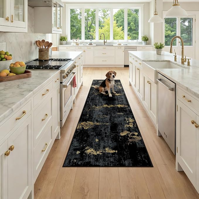 RELEANY Washable Runner 2'x7' Abstract Area Rug by RELEANY