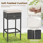 Tangkula 5 Piece Outdoor Rattan Bar Set, Patio Bar Furniture - Image 7