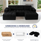 MAXYOYO 104" U Shaped Modular Sectional Sofa - Image 9