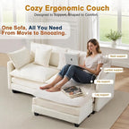 Cloud Chenille L-Shaped Sofa - Image 6
