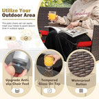 Homall 4 Pieces Patio Rattan Chair Wicker, Outdoor Indoor Use Backyard Porch - Image 3