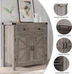 HOSTACK Coffee Bar Cabinet, Kitchen Storage Cabinet, Modern Farmhouse Buffet - Image 7
