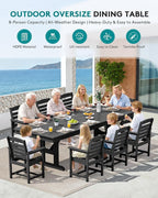 SERWALL 9 Piece Outdoor Dining Set - Image 8