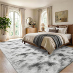 Noahas 5x7 Tie-Dyed Grey and White Fluffy Area Rug Non-Slip - Image 3