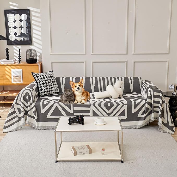 VClife Boho Couch Cover, 3-Seaters Sofa Cover by VCLIFE