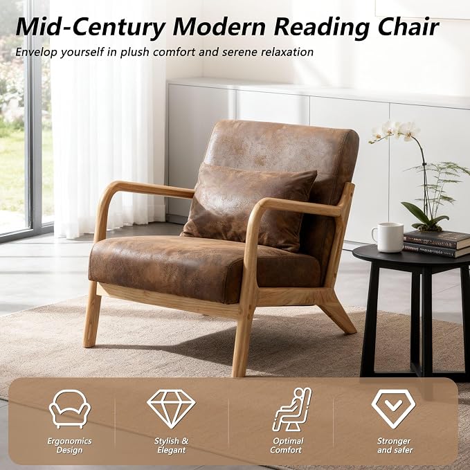 Set of 2 Mid Century Modern Lounge Chair - Image 5