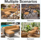 Waterproof Outdoor Cushion Covers, Stretch Patio Slipcovers | UV Resistant - Image 5