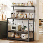 SUPERJARE Bakers Rack with Power Outlets, Microwave Stand, 39.4 X 14.3 Inch - Image 2