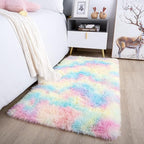 Noahas 2x4 Rainbow Fluffy Soft Runner Rug Non-Slip - Image 4