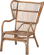 bali & pari Lamaria Natural Rattan Chair and Footstool, 2-Piece Set - Image 2