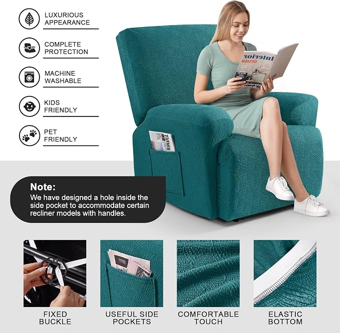 Timeles Recliner Covers Extra Wide Recliner Chair Cover Reclining Sofa - Image 3