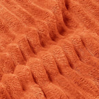 BEDELITE Ribbed Jacquard Burt Orange King Size Blanket - Image 5