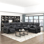 Lexicon 118" Power Reclining Sectional Sofa, Wall Hugger, 2 Recliner Seats - Image 11