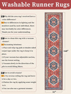 SERISSA 2'6"x14' Washable Non Slip Boho Runner Rug - Image 6