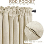 Faux Linen Total Blackout Curtains - Image 4