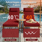 Outdoor Lounge Chair mat, 72 inches x 21 inches, Waterproof Chaise Lounge - Image 3