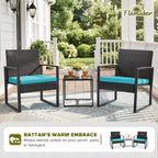Flamaker Patio Set Outdoor Wicker Furniture, Modern Bistro Set - Image 2