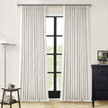 Natural Linen 100% Blackout Pinch Pleated Curtains 108 Inches Long 2 Panels | by Twodrapes
