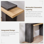 OKD 63 Inch Modern Entryway Console Table, Solid Geometry Accent Sofa Table - Image 3