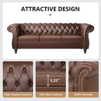 QHITTY 2 Piece Living Room Set, Sectional Chesterfield Sofa Chair Contemporary - Image 4