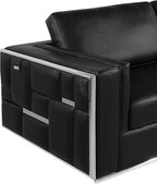 Blackjack Furniture Catania Modern Top Grain Italian Leather Sofa Set - Image 5