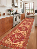 SERISSA 2'6"x14' Washable Non Slip Boho Runner Rug - Image 2