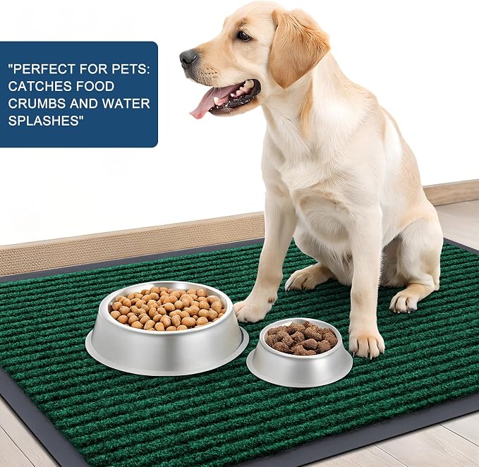 OLANLY 2-Pack Front Door Mats 35x23, Waterproof Heavy-Duty Doormats | Green - Image 6
