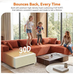 MONVANE 141" U Shaped Cloud Sectional Couch - Image 7