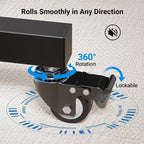 PERLESMITH Rolling TV Stand on Wheels - Image 4